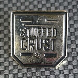 Domino's Stuffed Crust Restaurant Advertising Pin, Silver, Fast Food Collectible